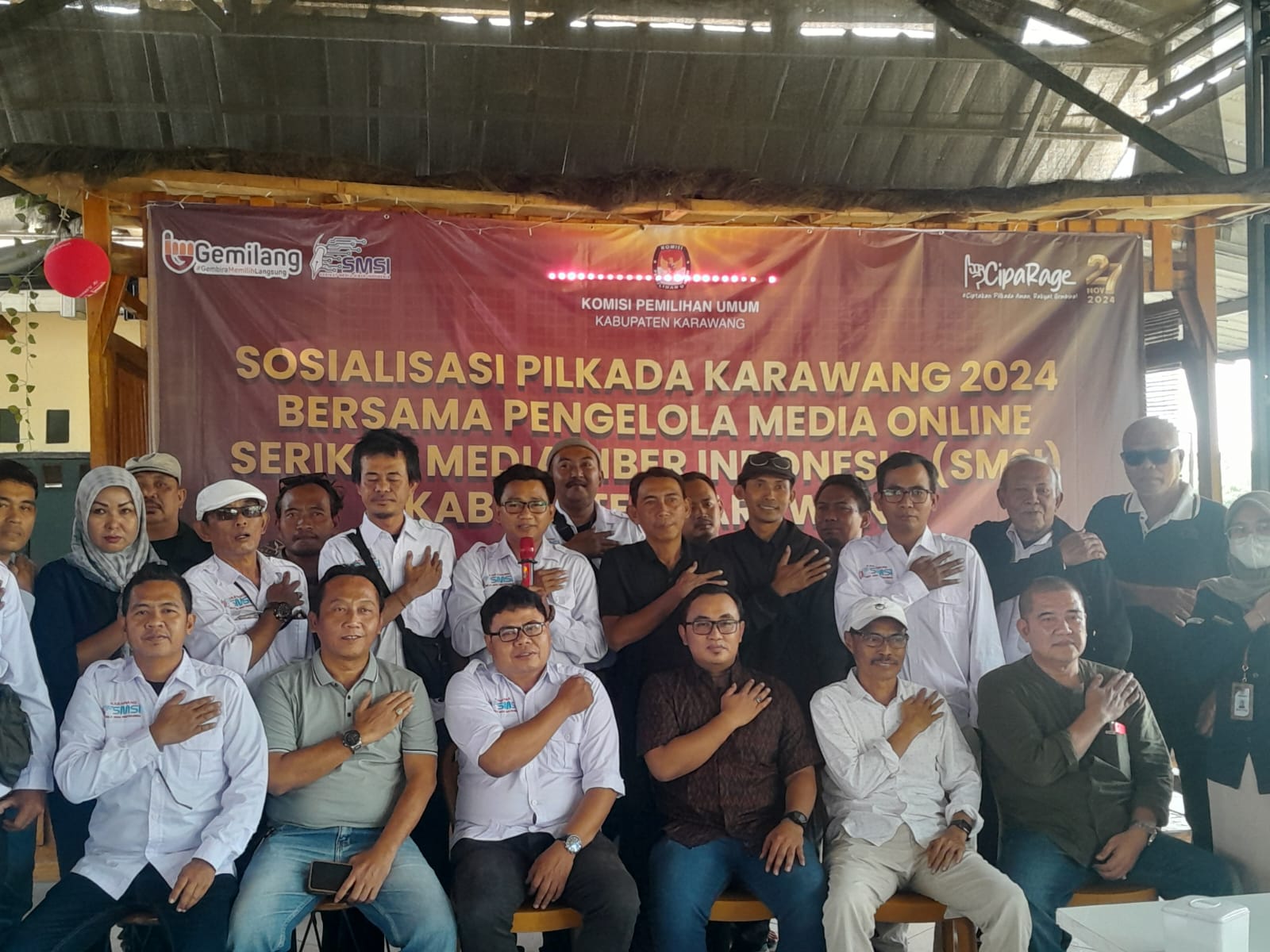 KPU Bersama SMSI Karawang Gelar Sosialisasi Pilkada 2024