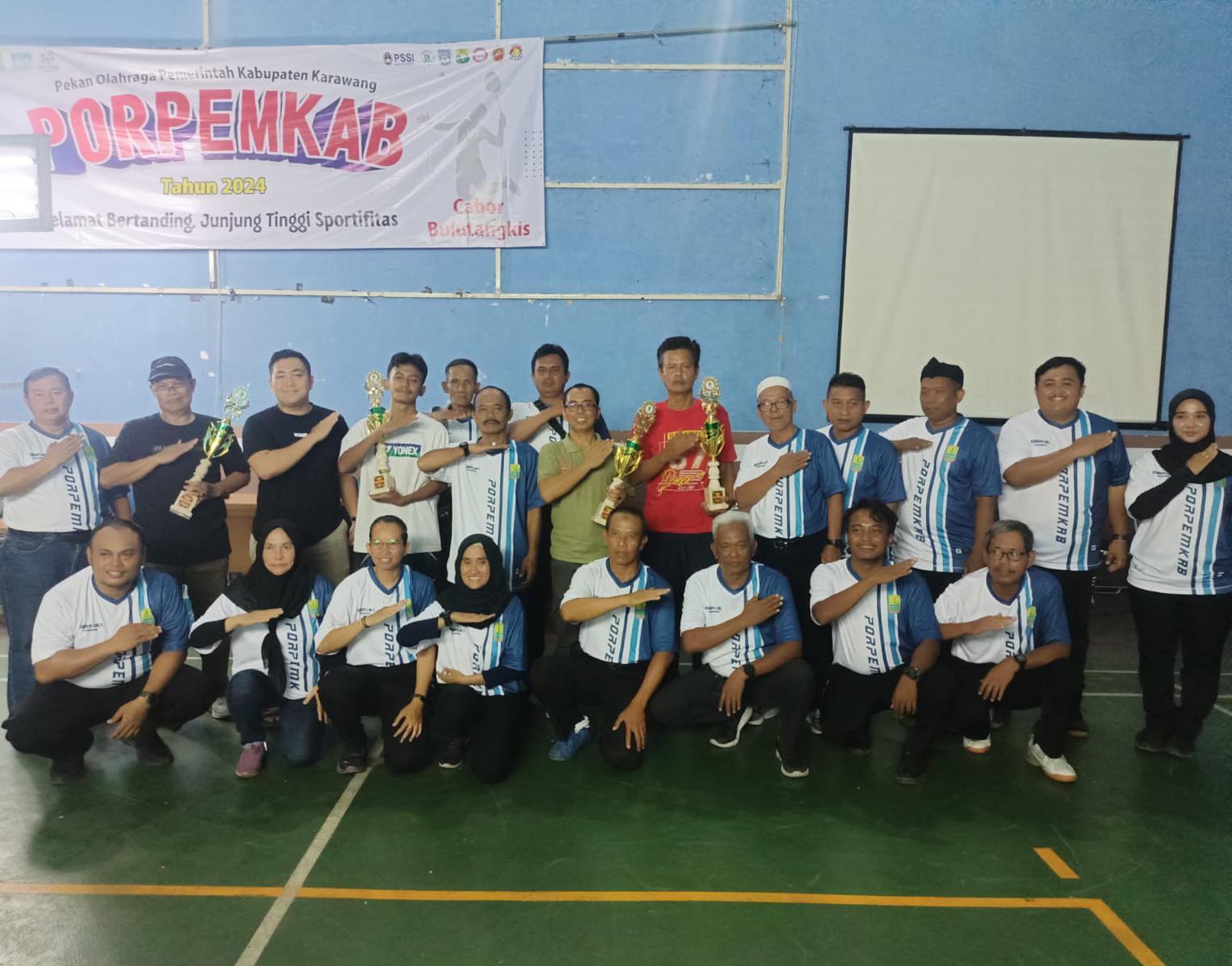 Hasil Final Bulu Tangkis Porpemkab Karawang 2024: Disdikpora Juara, PGRI Runner Up