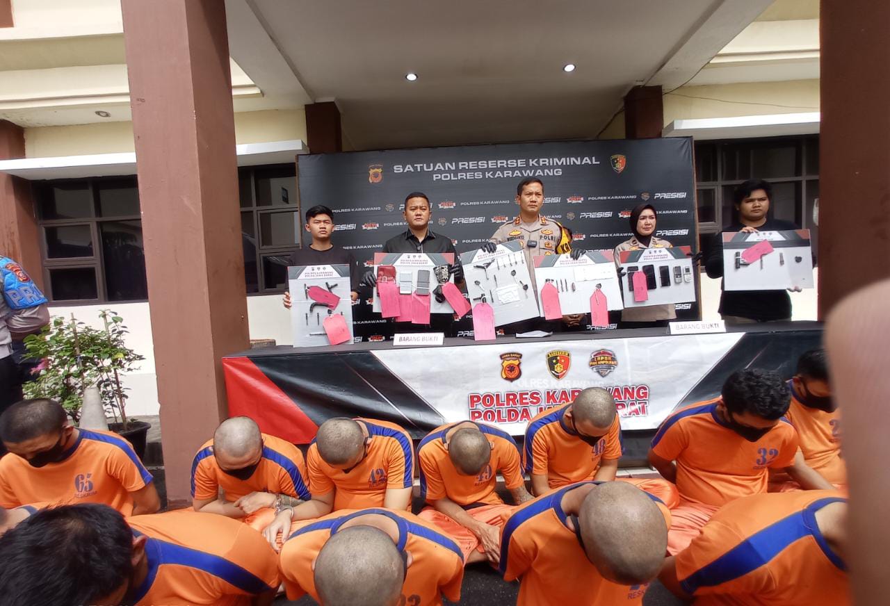 Sebulan, Polres Karawang Ringkus 6 Komplotan Ranmor 