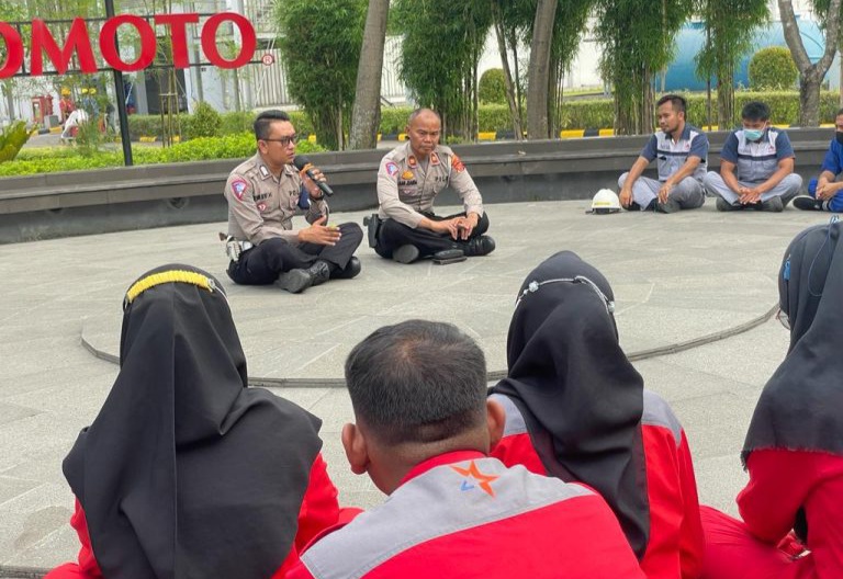 Satlantas 'Masuk' PT Ajinomoto Indonesia Karawang Factory, Nih Targetnya...