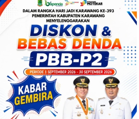 Bapenda Karawang Gelar Pemutihan dan Diskon PBB, Manfaatkan Momen Terbatas