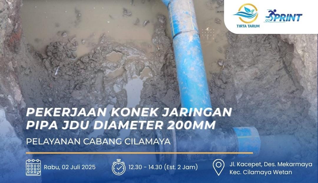 Perumdam Tirta Tarum Konek Jaringan Pipa di Cilamaya, Distribusi Air Terganggu Sementara