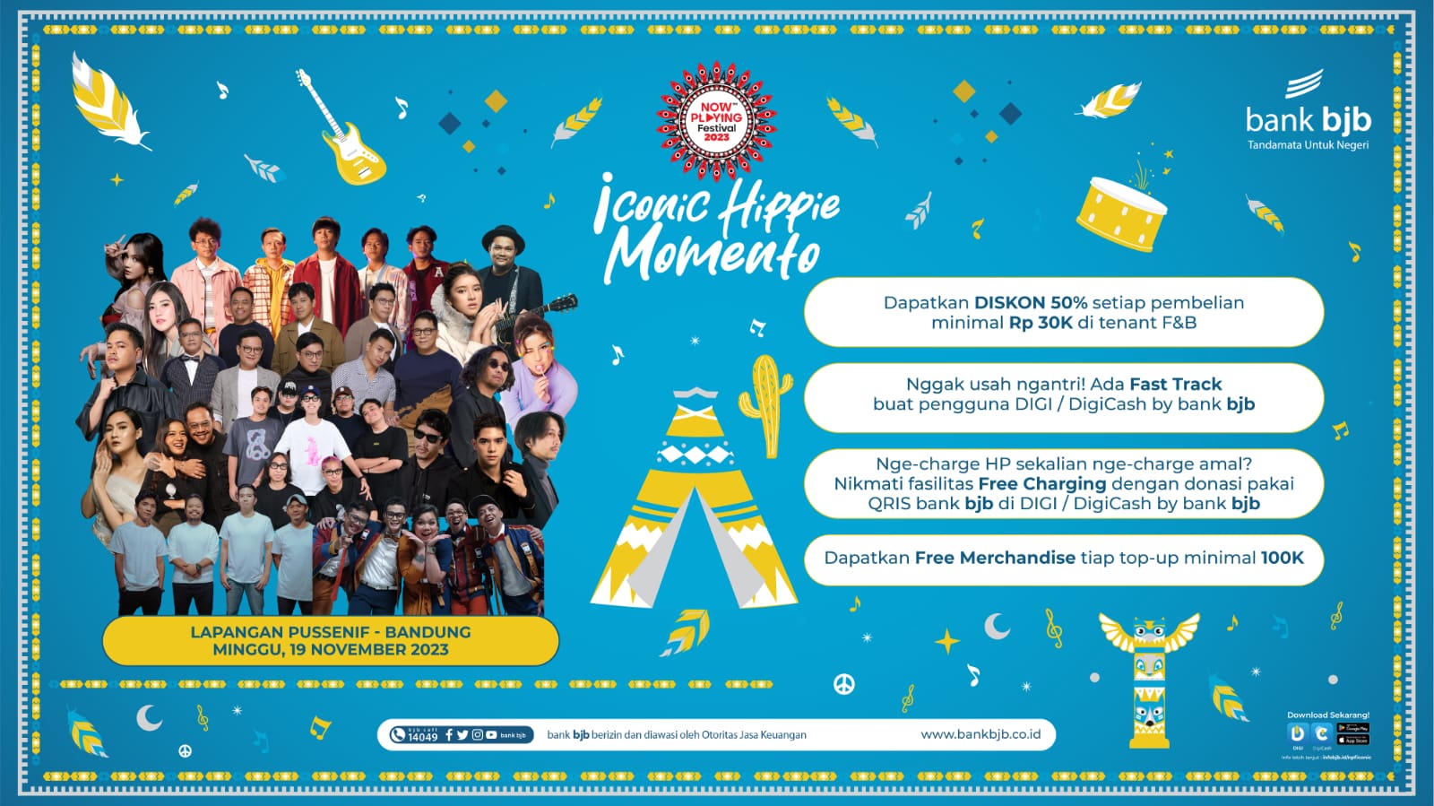 Jangan Sampai Terlewat, Bank BJB Hadirkan Promo Menarik di Konser Now Playing Festival Iconic Momento 2023