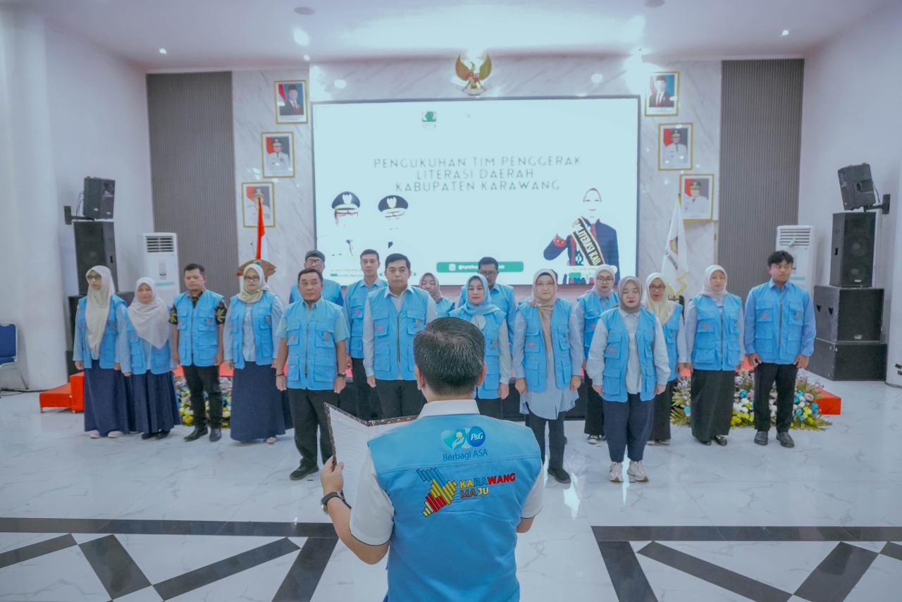 Pekan Literasi Daerah Karawang 2026 Bergulir, Bupati Aep Tancap Gas Kukuhkan Tim Penggerak Literasi Daerah