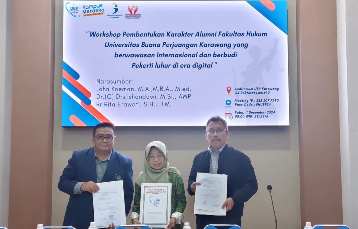 Fakultas Hukum UBP Karawang Gelar kegiatan Workshop Soft Skill bagi Mahasiswa Fakultas Hukum