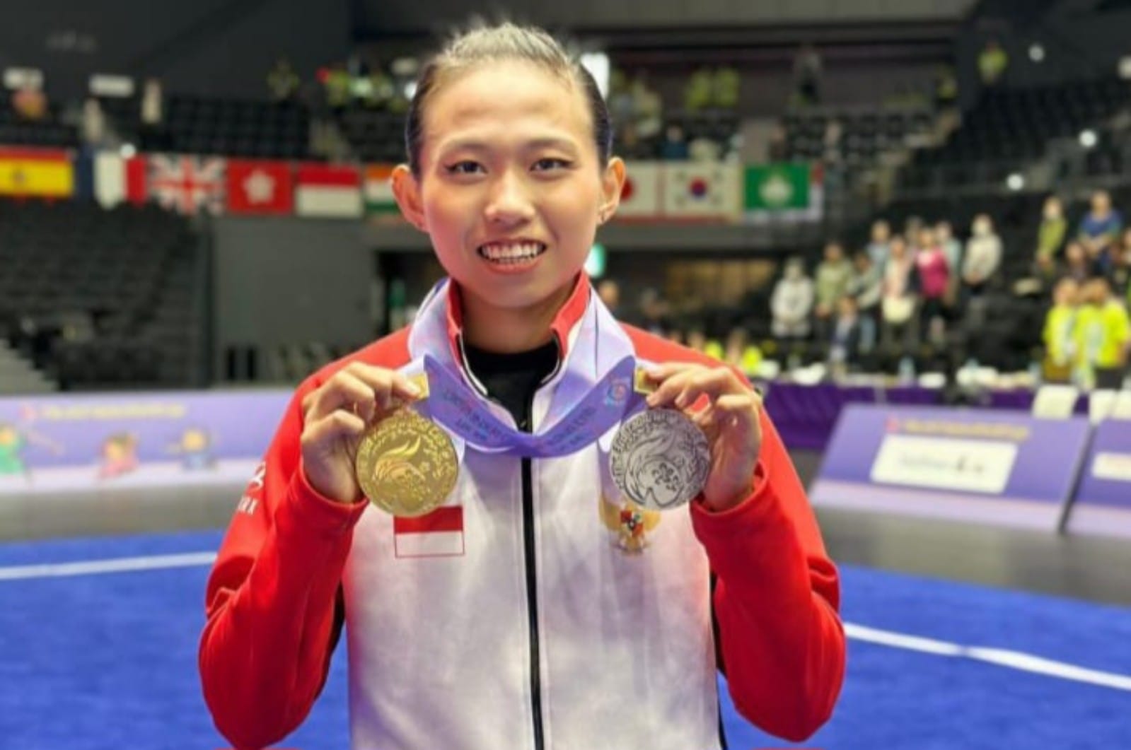 Atlet Wushu Asal Kabupaten Bekasi Tasya Ayu Raih Emas di '3rd Taolu World Cup' Yokohama