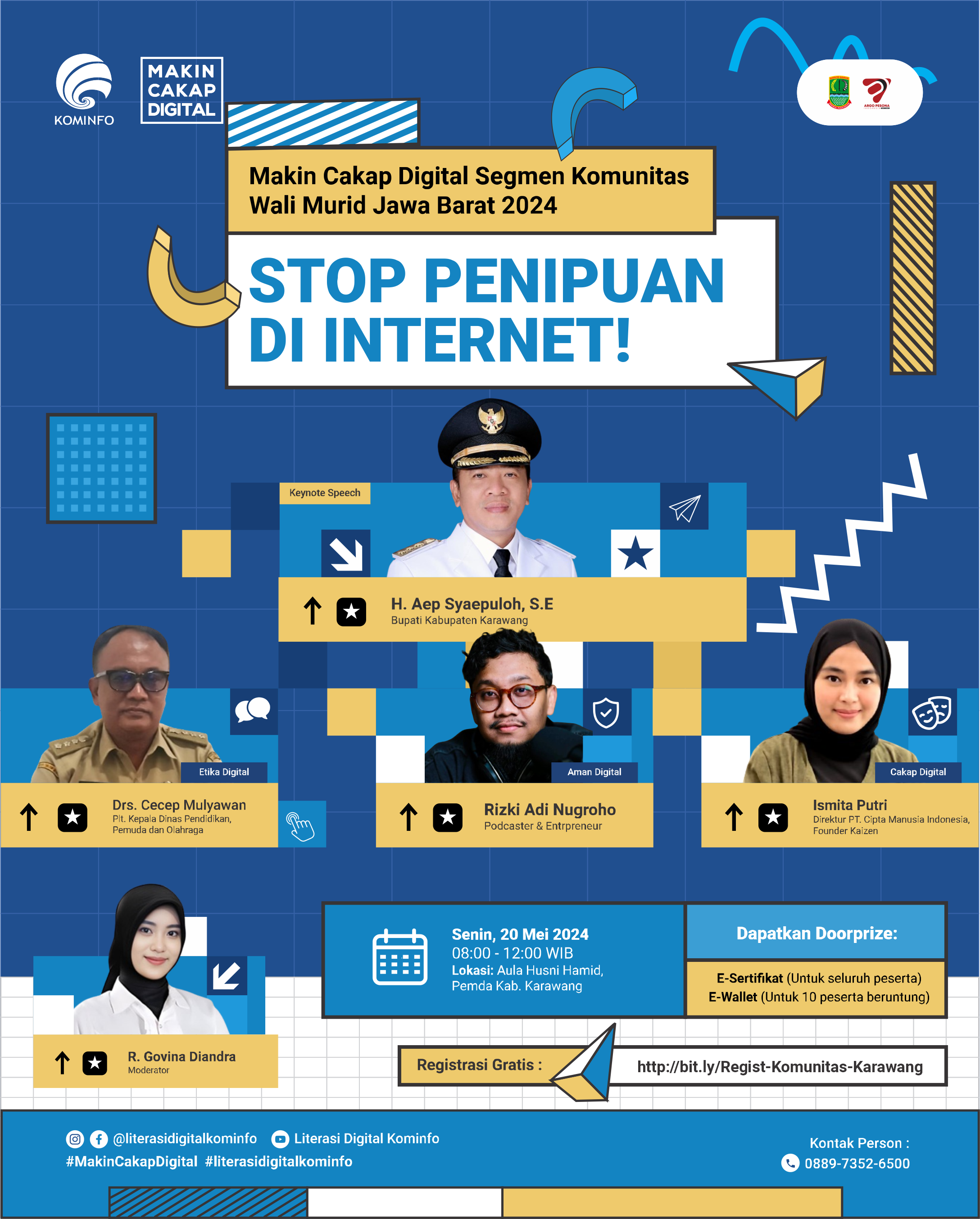 Kominfo RI Gandeng Disdikpora Karawang Tingkatkan Literasi Digital, Kampanye Stop Penipuan di Internet