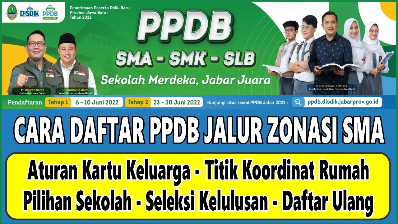 Jalur Zonasi PPDB Tahap II Segera di Buka, Disdik Jabar Paparkan Syarat Dan Ketentuannya