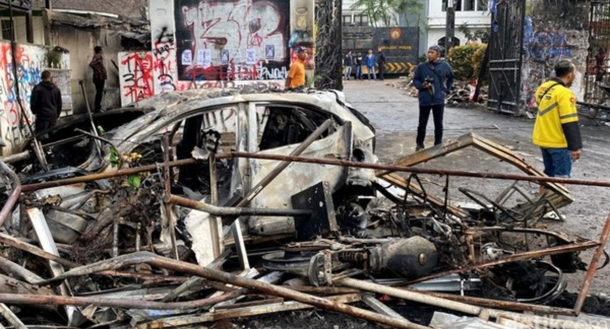 Kerusakan Akibat Demonstrasi di Jawa Barat, Polisi Lakukan Pendataan