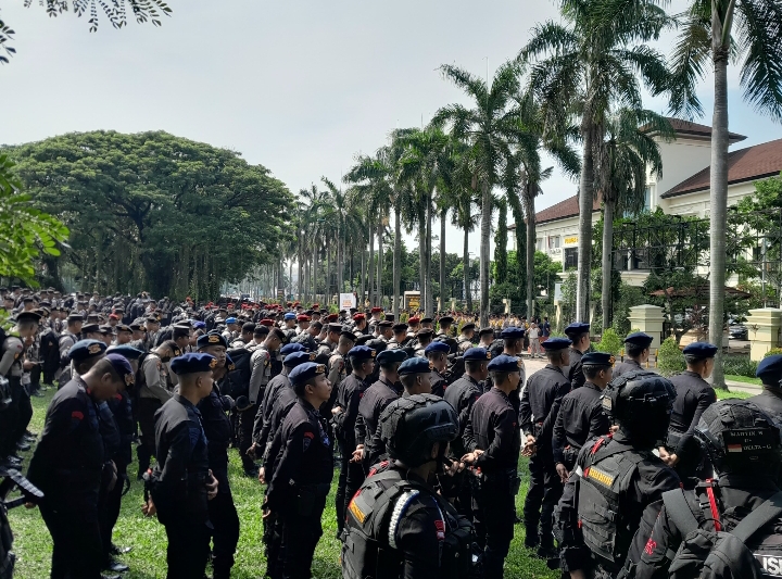 Pastikan Keamanan di TPS yang Tersebar di 23 Kecamatan, Polres Metro Bekasi Gelar Apel Kesiapan Keamanan