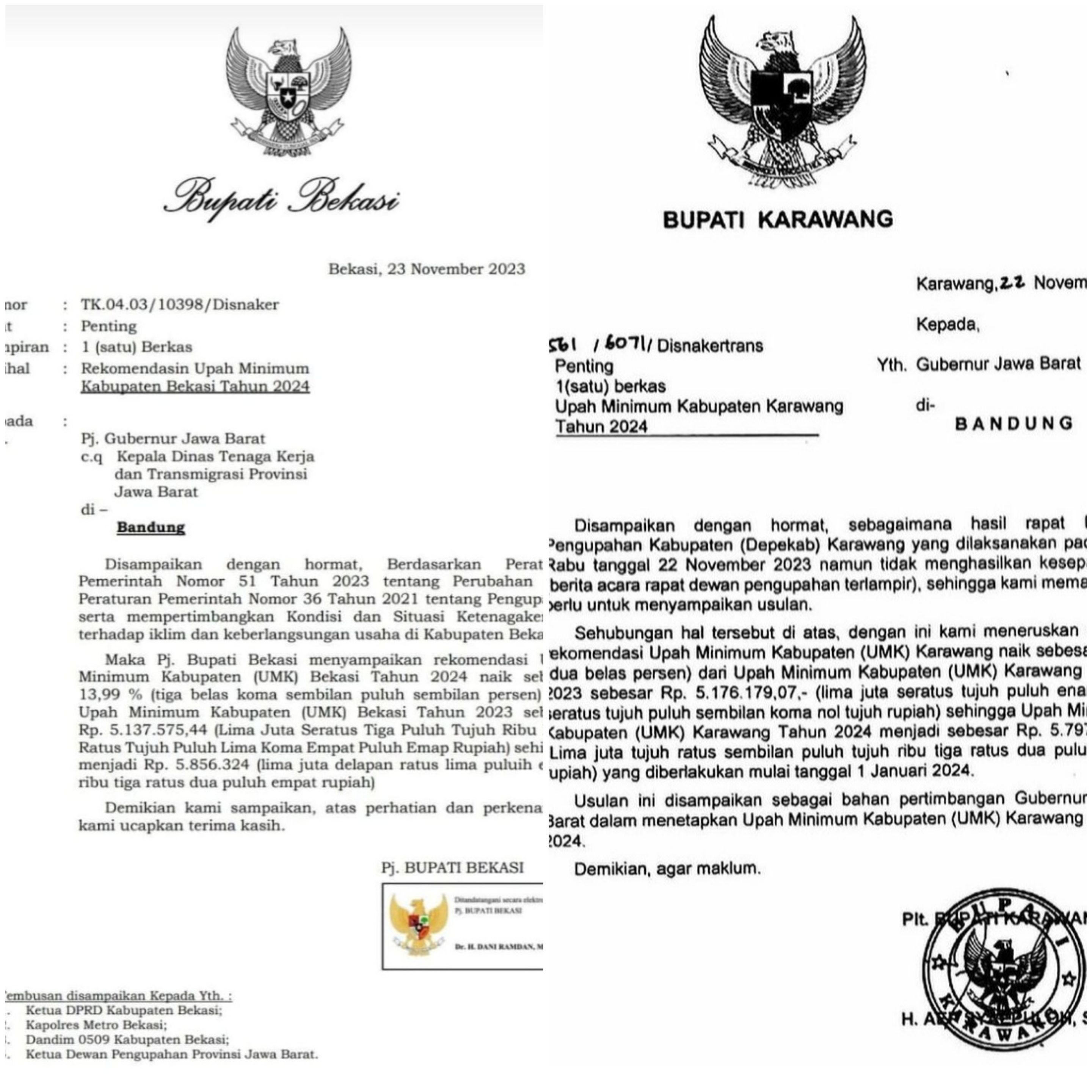 UMK Tertinggi Indonesia Bergeser ke Kabupaten Bekasi, Karawang Naik 12 Persen, Cikarang Naik Nyaris 14 Persen