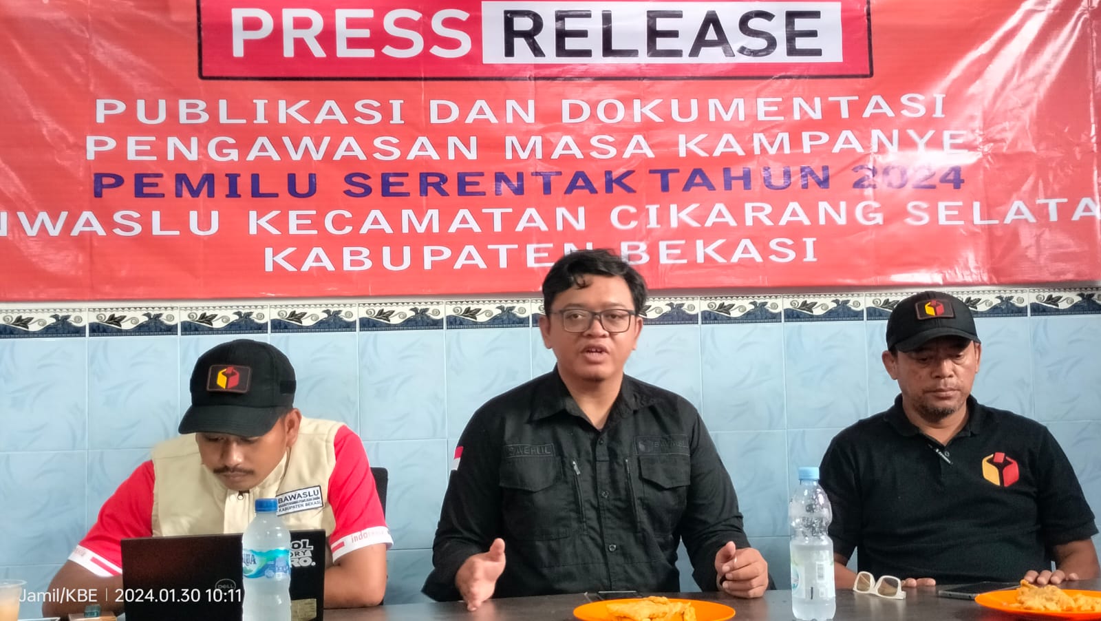 Tingkatkan Pengamanan logistik, Panwaslu Cikarang Selatan Libatkan 70 Linmas 