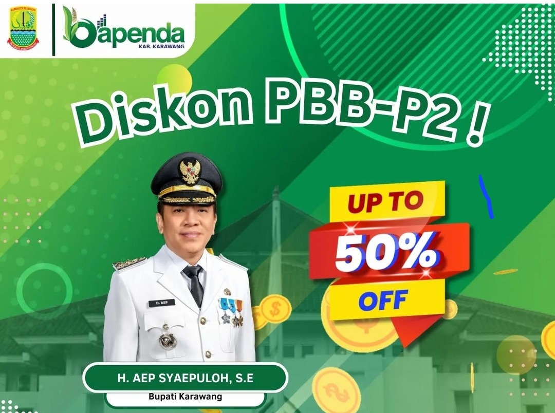 Simak Program dan Syarat Diskon Pajak Bumi dan Bangunan hingga 50% dari Bapenda Karawang