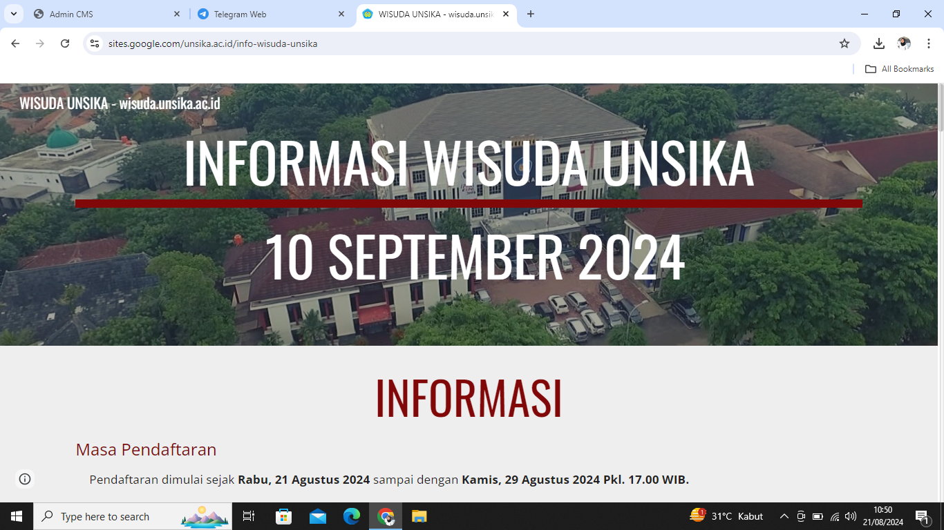 Jangan Ketinggalan, Unsika Buka Pendaftaran Wisuda 10 September 2024