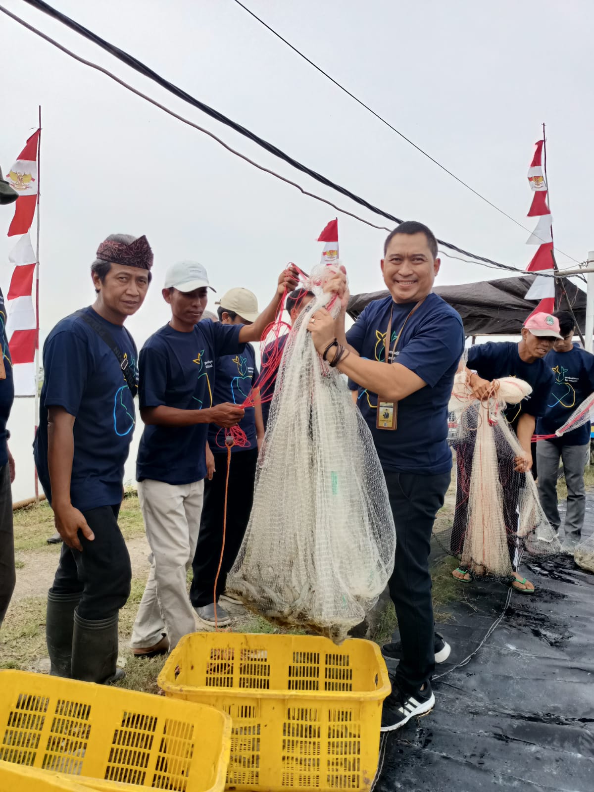 DKP Jabar Panen Udang Vaname Milenial Juara  di Perairan Payau Karawang