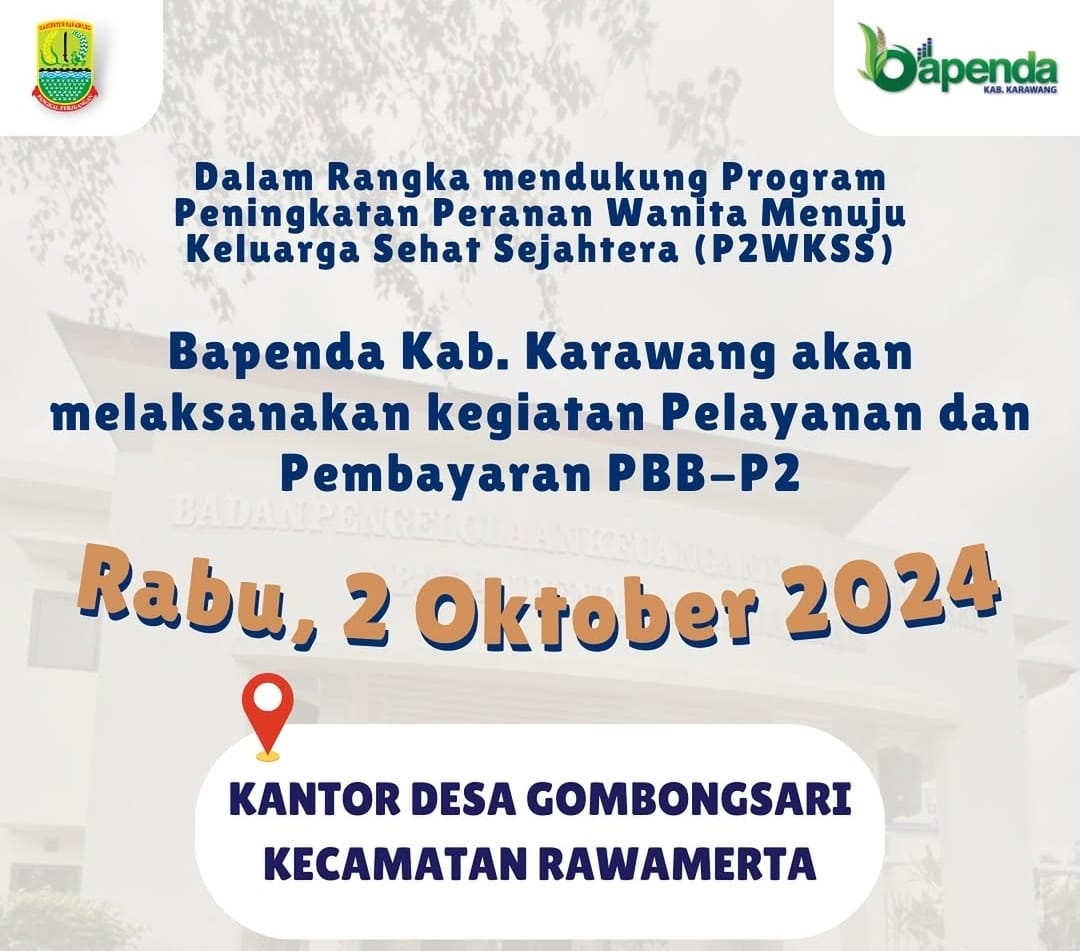 Bapenda Karawang Hadirkan Layanan PBB-P2 di Acara P2WKSS Desa Gombongsari