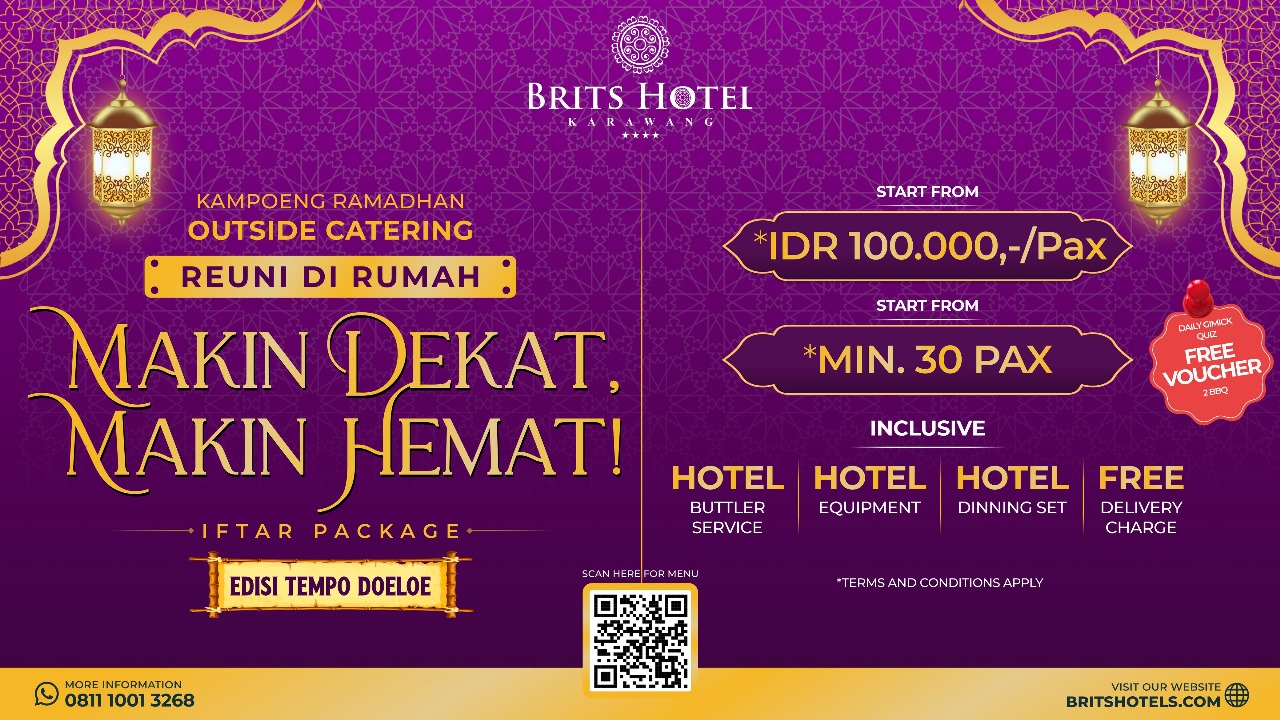  Makin Dekat, Makin Hemat! Brits Hotel Karawang Hadirkan Iftar Outside Catering: Edisi Tempo Doeloe