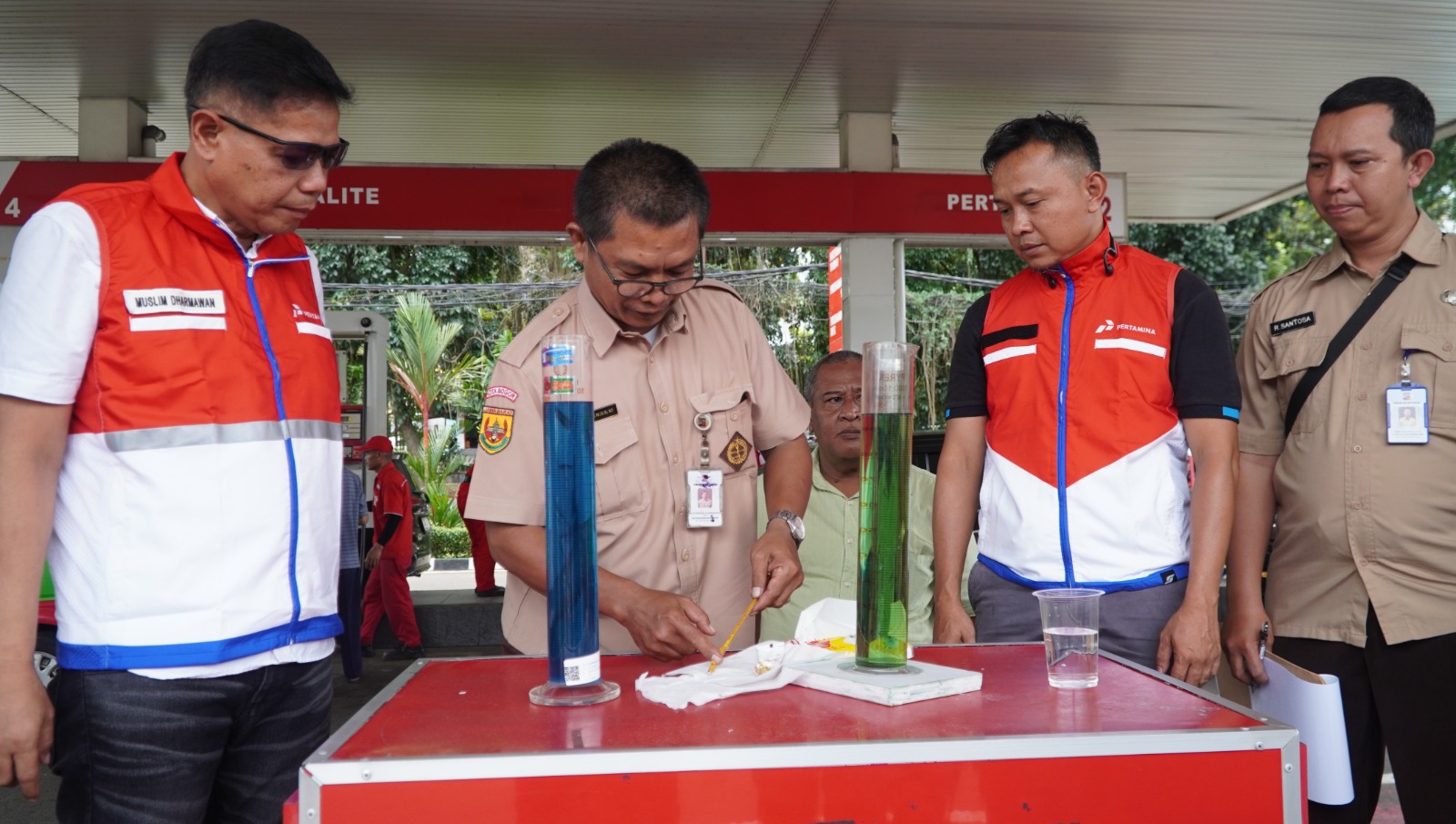 Cek SPBU, Pertamina-UPTD Metrologi Legal Kota Bogor Pastikan BBM Sesuai Spesifikasi-Tidak Terkontaminasi Air