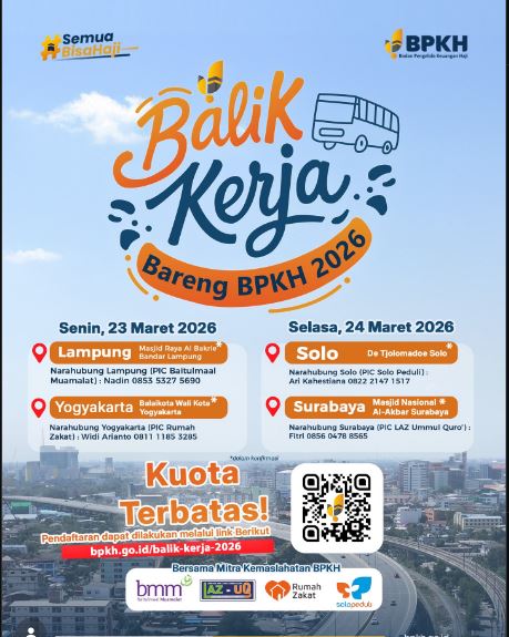 Tersedia 2.700 Kuota, Ini Dia Cara Daftar Balik Kerja Bareng BPKH 2026 Beserta Linknya