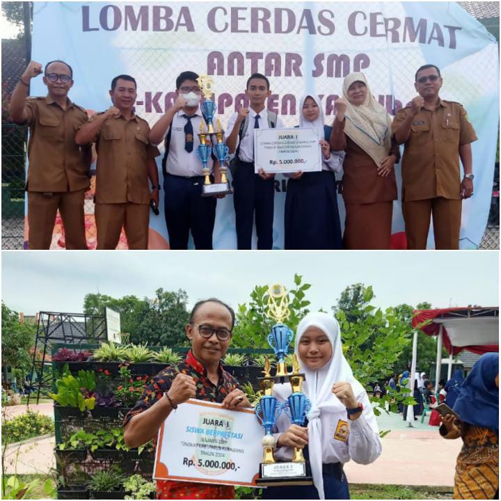 Keren, SMPN 1 Karawang Barat Banjir Prestasi di Bidang Akademik dan Nonakademik