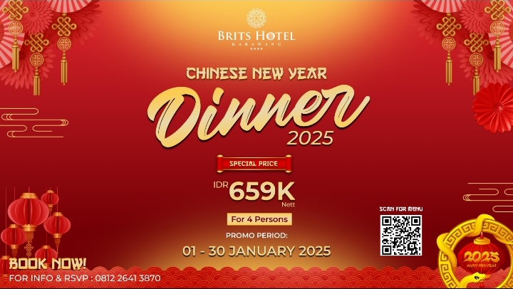 Brits Hotel Karawang Hadirkan Promo Spesial Tahun Baru Imlek 2025