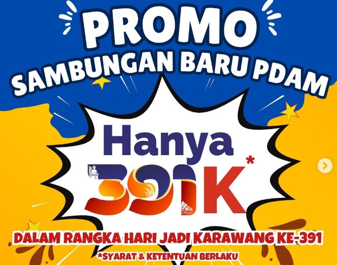 PERUMDAM Tirta Tarum Karawang Beri Promo Sambungan Baru dalam Rangka Hari Jadi Karawang ke-391