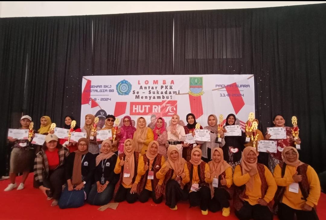 Semarakkan HUT RI ke 79, PKK Sukadami Sukses Gelar Lomba Paduan Suara 