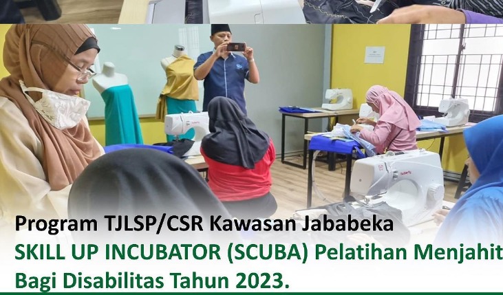 Kolaborasi Bappeda Kabupaten Bekasi dan Kawasan Jababeka Gelar Pelatihan Menjahit Bagi Disabilitas 2023