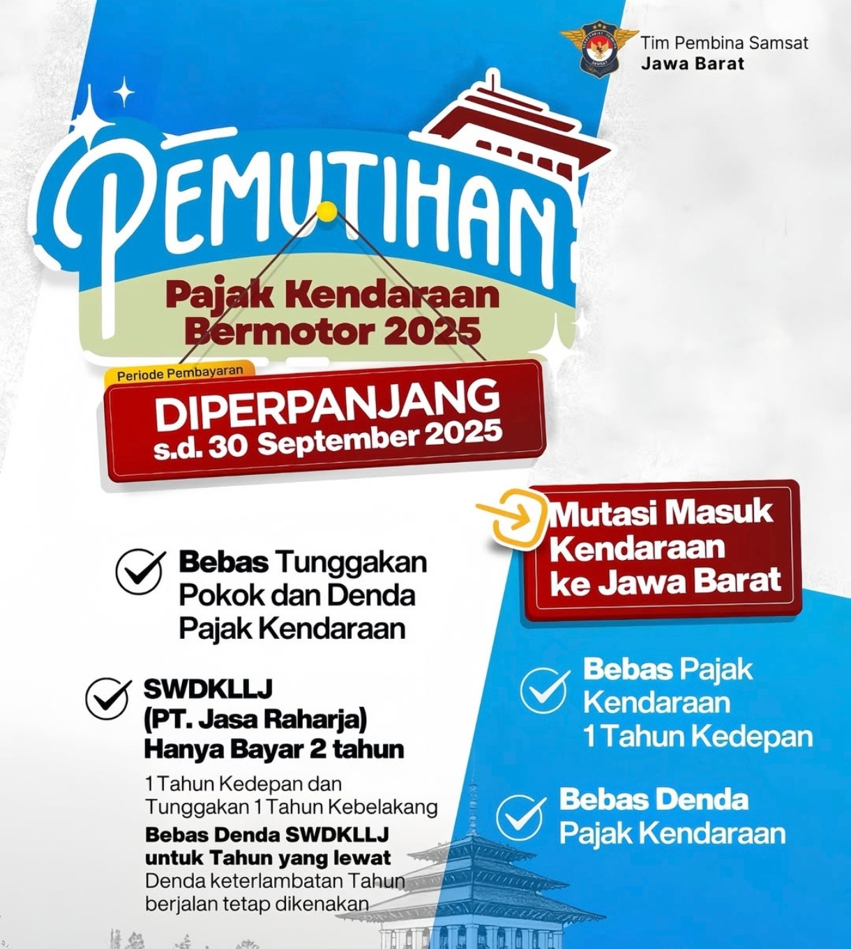 Pemprov Jawa Barat Perpanjang Program Pemutihan Pajak Kendaraan Hingga September 2025