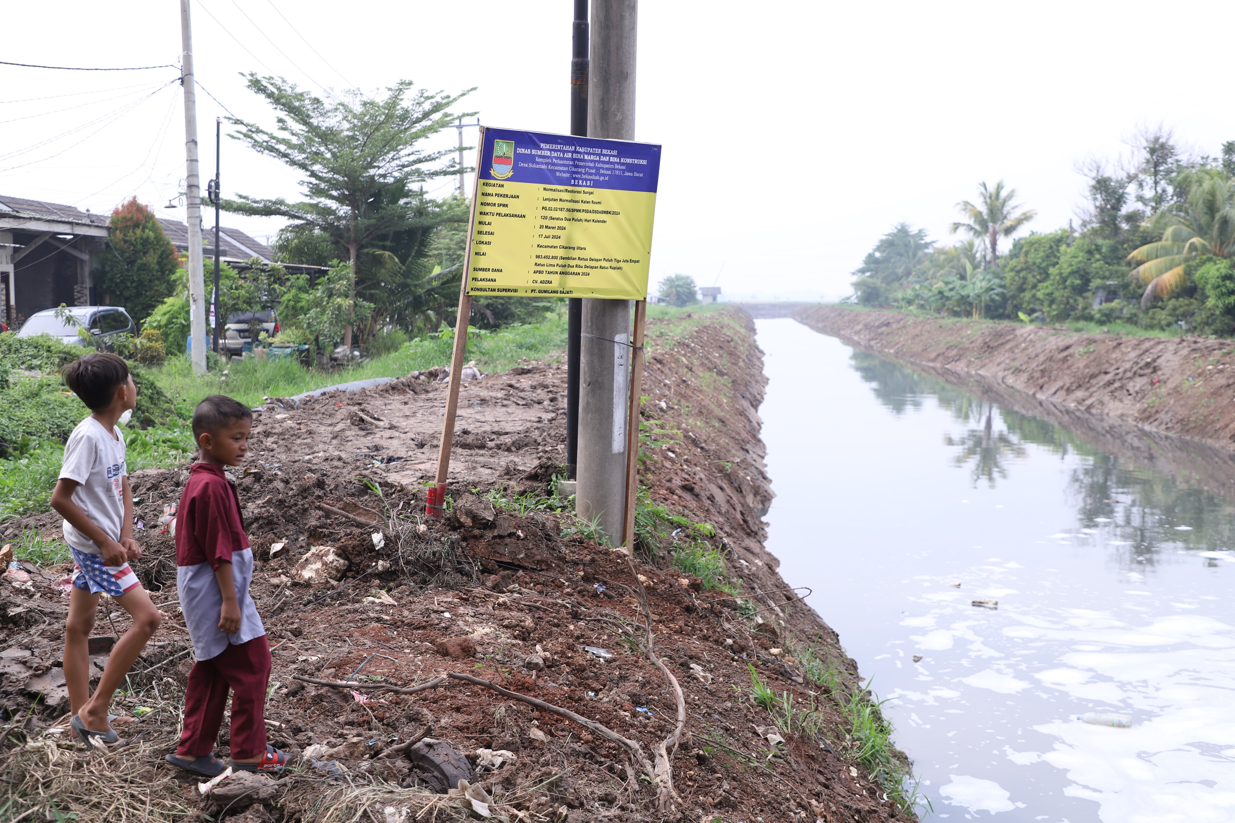 Atasi Daerah Rawan Banjir, Pemkab Bekasi Terus Normalisasi Kali 