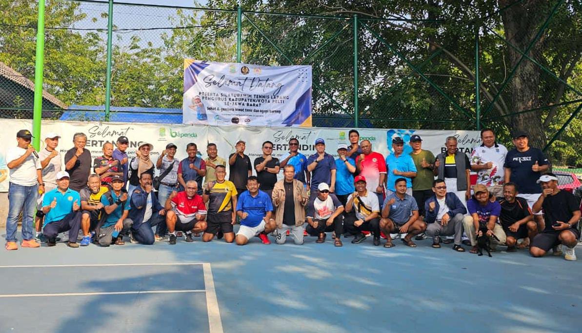 Gelar Silaturahmi dengan Pengkab/Pengkot se-Jabar, Pelti Karawang Komitmen Tingkatkan Prestasi Tenis Lapangan