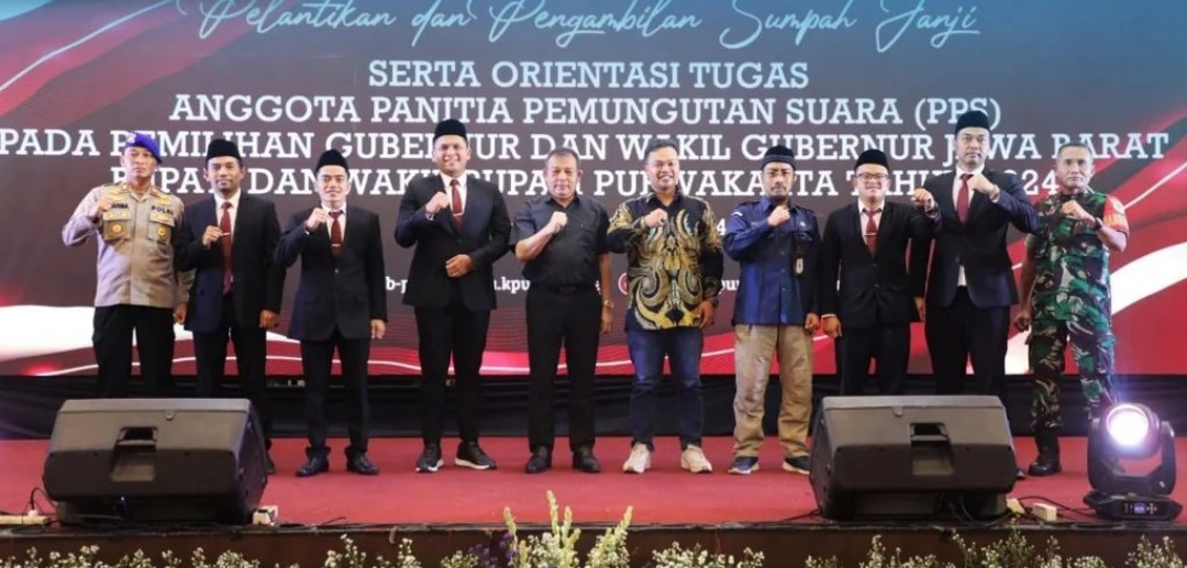 Pelantikan PPS Pilkada 2024, Pj Bupati Purwakarta Harapkan Partisipasi Pemilih Berada di Angka 90%