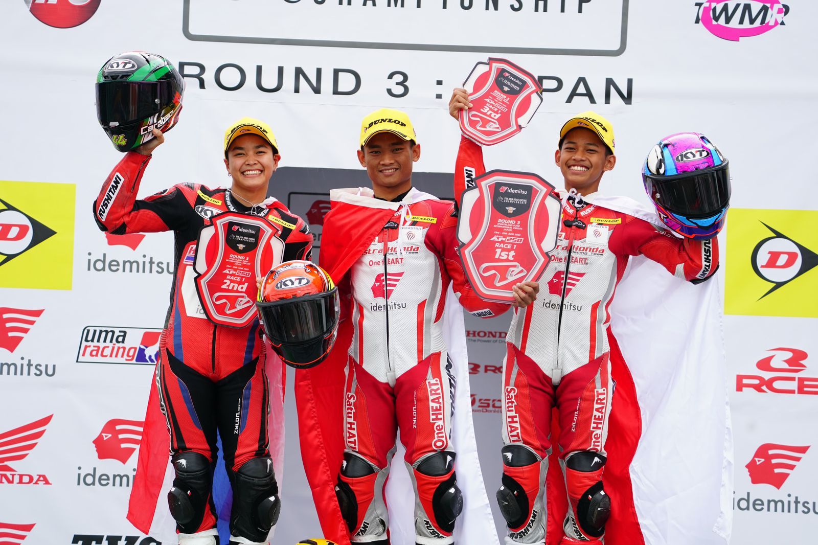 Tak Terbendung, Astra Honda Racing Team Dominasi Podium ARRC Jepang