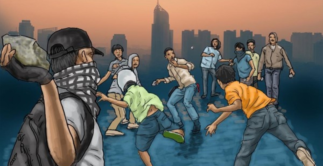 Perang Sarung di Bekasi Berujung Tawuran Senjata Tajam