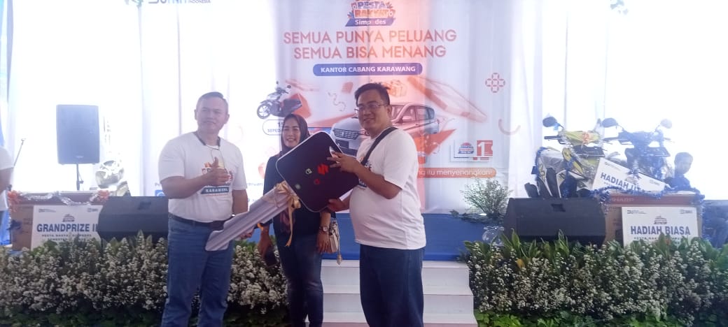 BRI Cabang Karawang Gelar Pengundian Hadiah Simpedes, Bagikan Mobil dan Belasan Motor