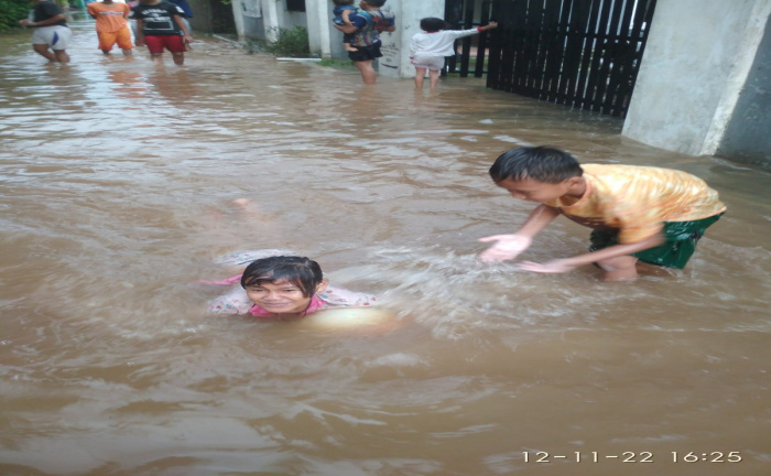 Butuh Perhatian, Pemukiman Warga Kampung Utan Kalim Mustikajaya Kerap Banjir