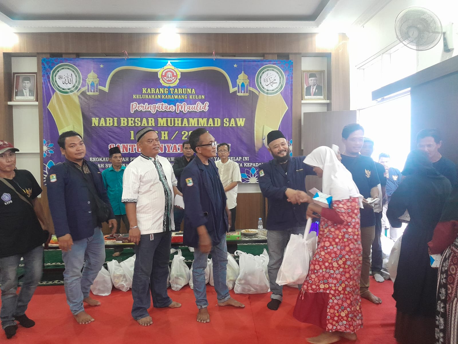 Katar Karawang Kulon Gelar Peringatan Maulid Nabi dan Santunan Anak Yatim