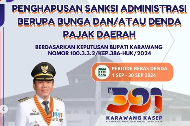 Bapenda Karawang Berikan Program Bebas Denda Pajak Daerah dalam Rangka Hari Jadi ke-391, Manfaatkan Segera!