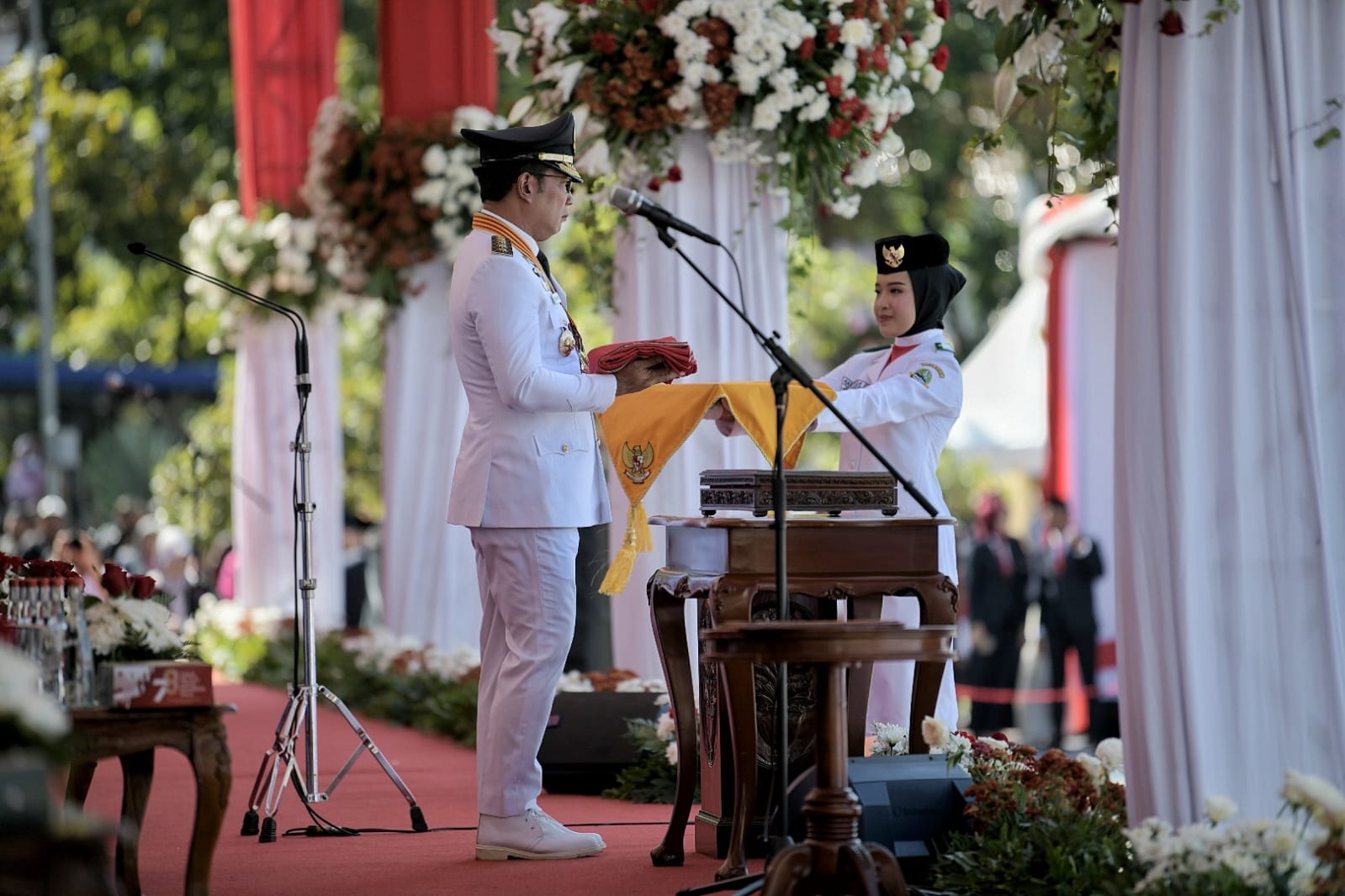 Momen Gubernur Ridwan Kamil Jadi Inspektur Upacara HUT RI Terakhir Kali