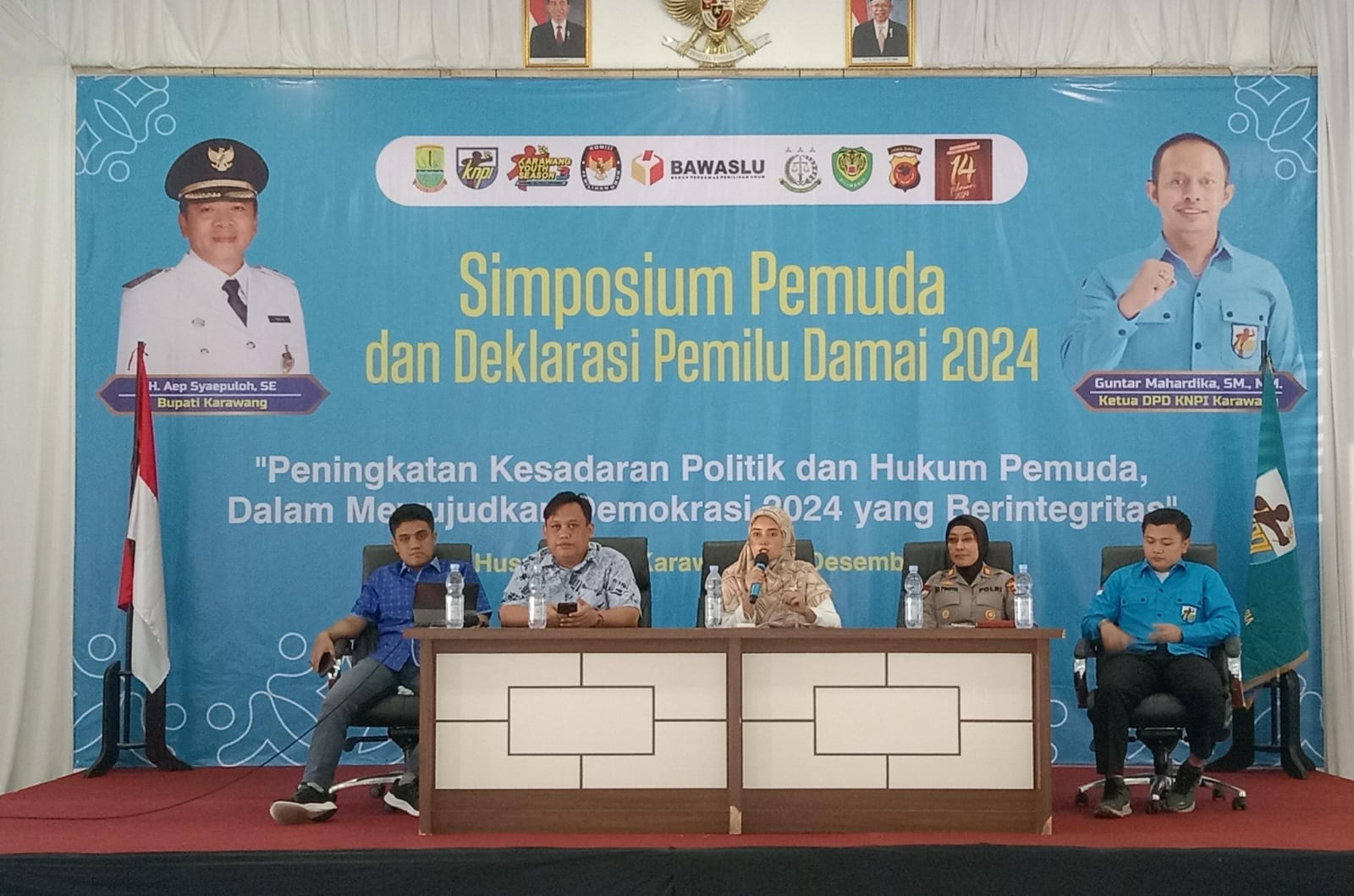 DPD KNPI Karawang Gelar Simposium Pemuda dan Deklarasi Pemilu Damai 2024