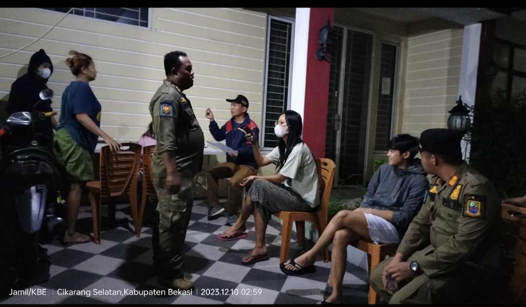 Sejumlah Kos-kosan di Cikarang Selatan Dirazia Petugas, Ini Hasilnya 