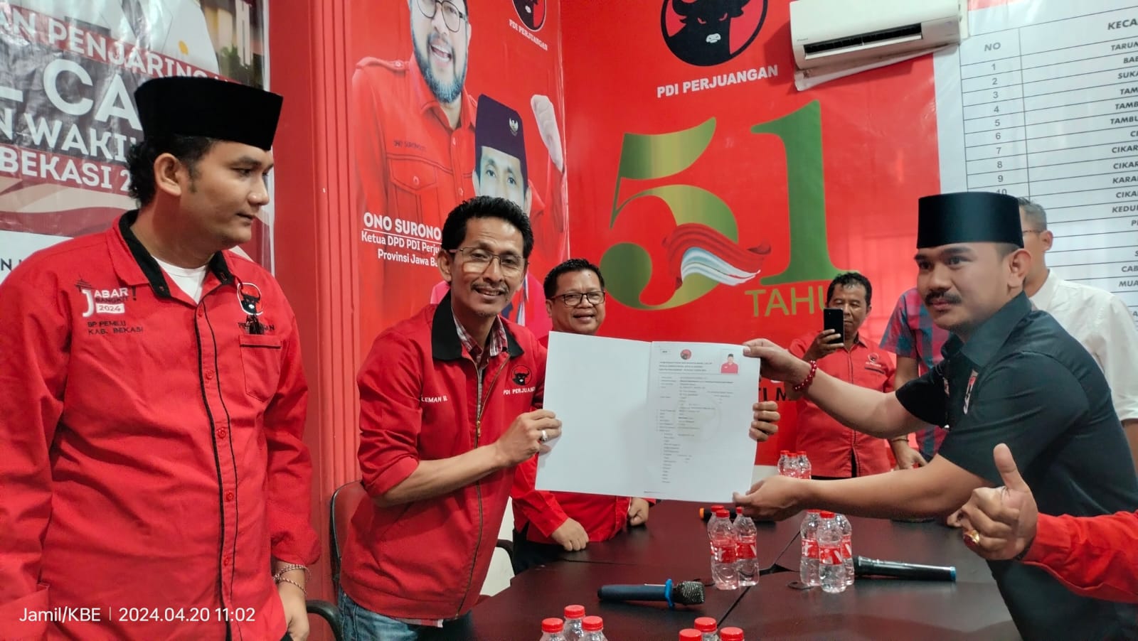 Anggota DPRD Ade Kunang Resmi Mendaftar Sebagai Calon Bupati Bekasi