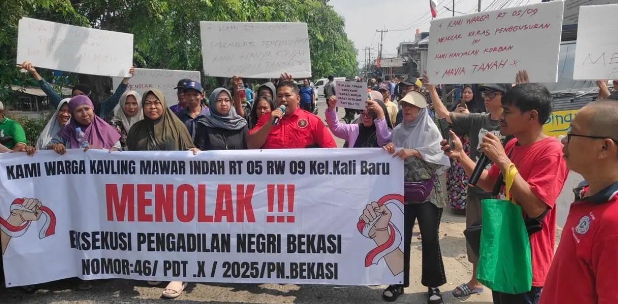 Warga Kali Baru Tolak Pengukuran Lahan 2,3 Hektare oleh BPN