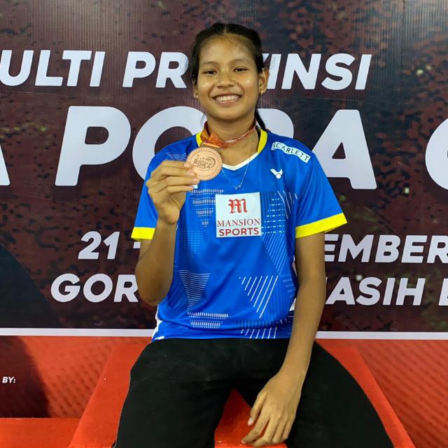 Atlet Karawang Hanasa Athaillah Tsabitha Raih Juara 2 Tunggal Putri Ajang SAPMA PORA Open 2024 