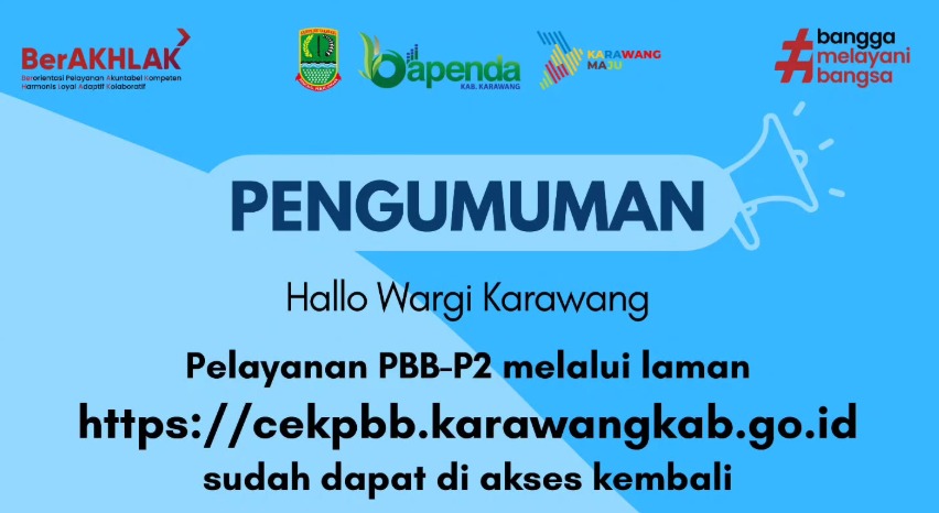 Bapenda Karawang: Layanan Cek PBB Karawang Kembali Normal Usai Maintenance