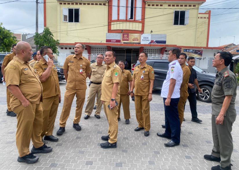 Hujan-hujanan, Bupati Karawang Aep Saepulloh Pimpin Penyempurnaan Segitiga Emas Tuparev