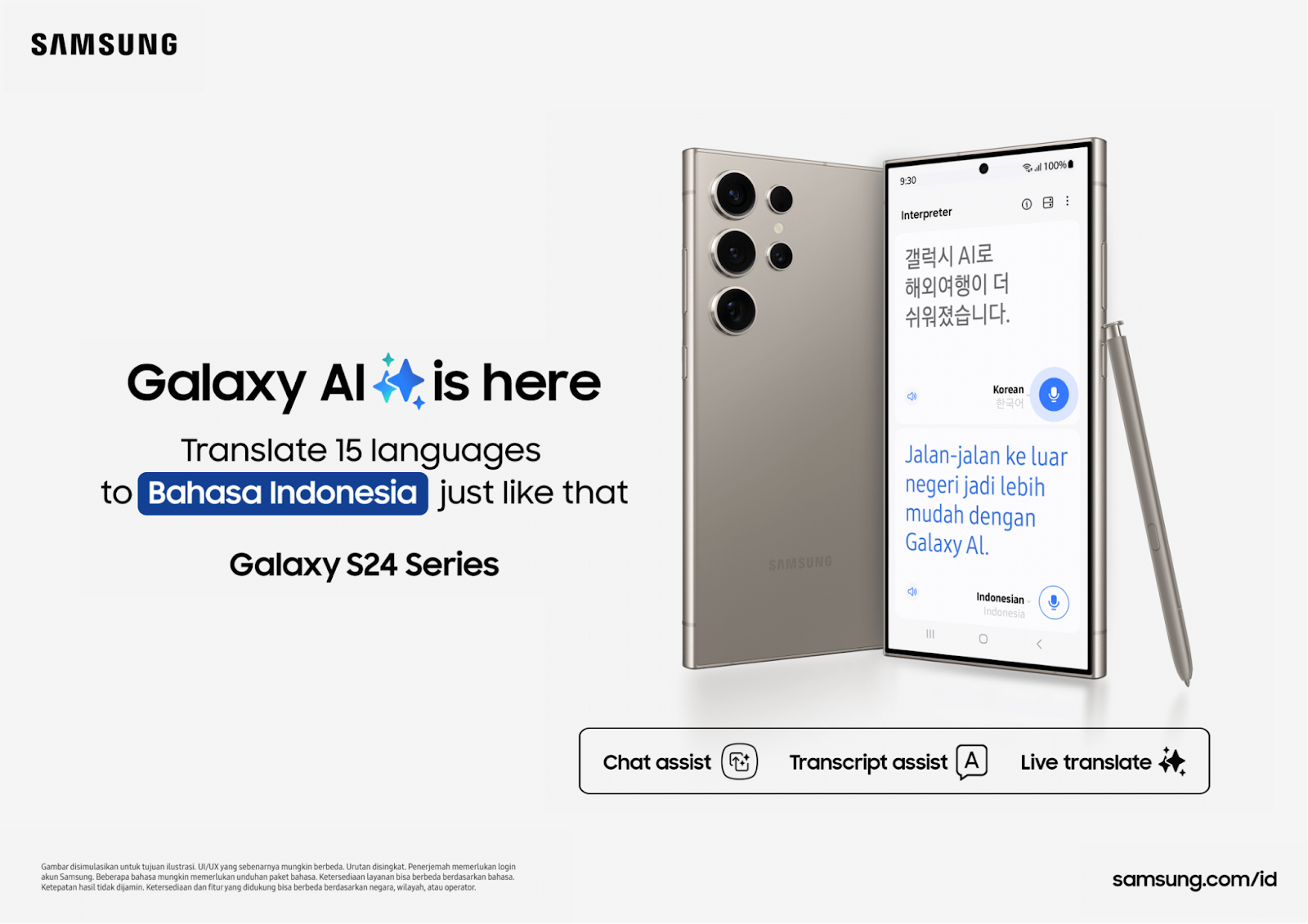 Opsi Bahasa Indonesia di Galaxy AI, Memberi Kemudahan Lebih Bagi Pengguna  Galaxy S24 Series 