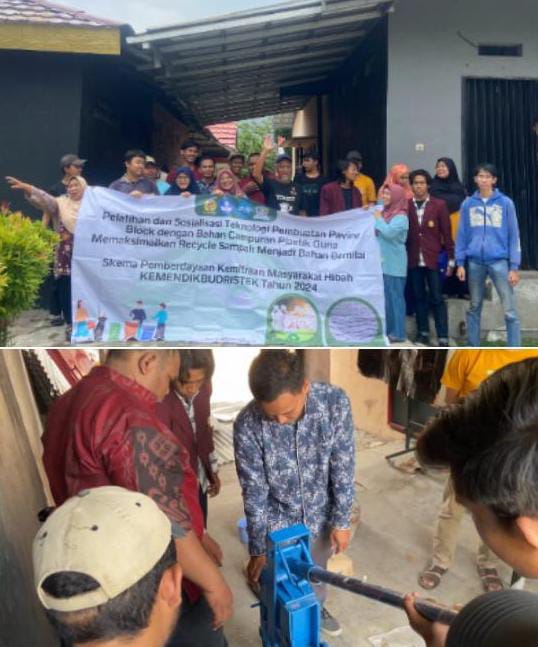 Tim PKM Unsika Gelar Sosialisasi dan Pelatihan Pembuatan Paving Block dengan Campuran Sampah Plastik