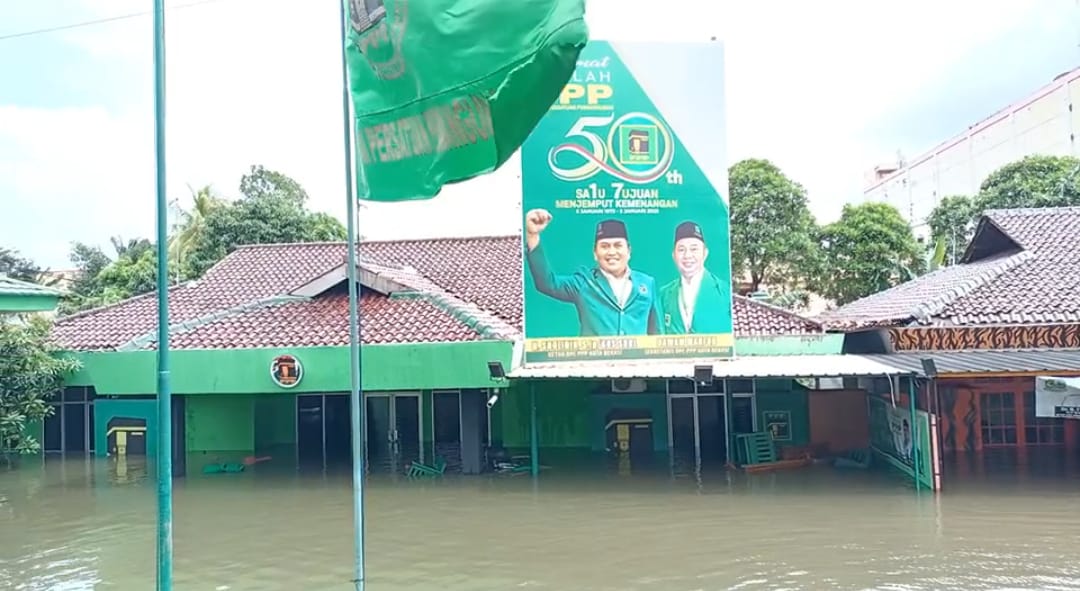 Banjir Kepung Kota Bekasi Komplek Perkantoran Parpol Ikut Terendam