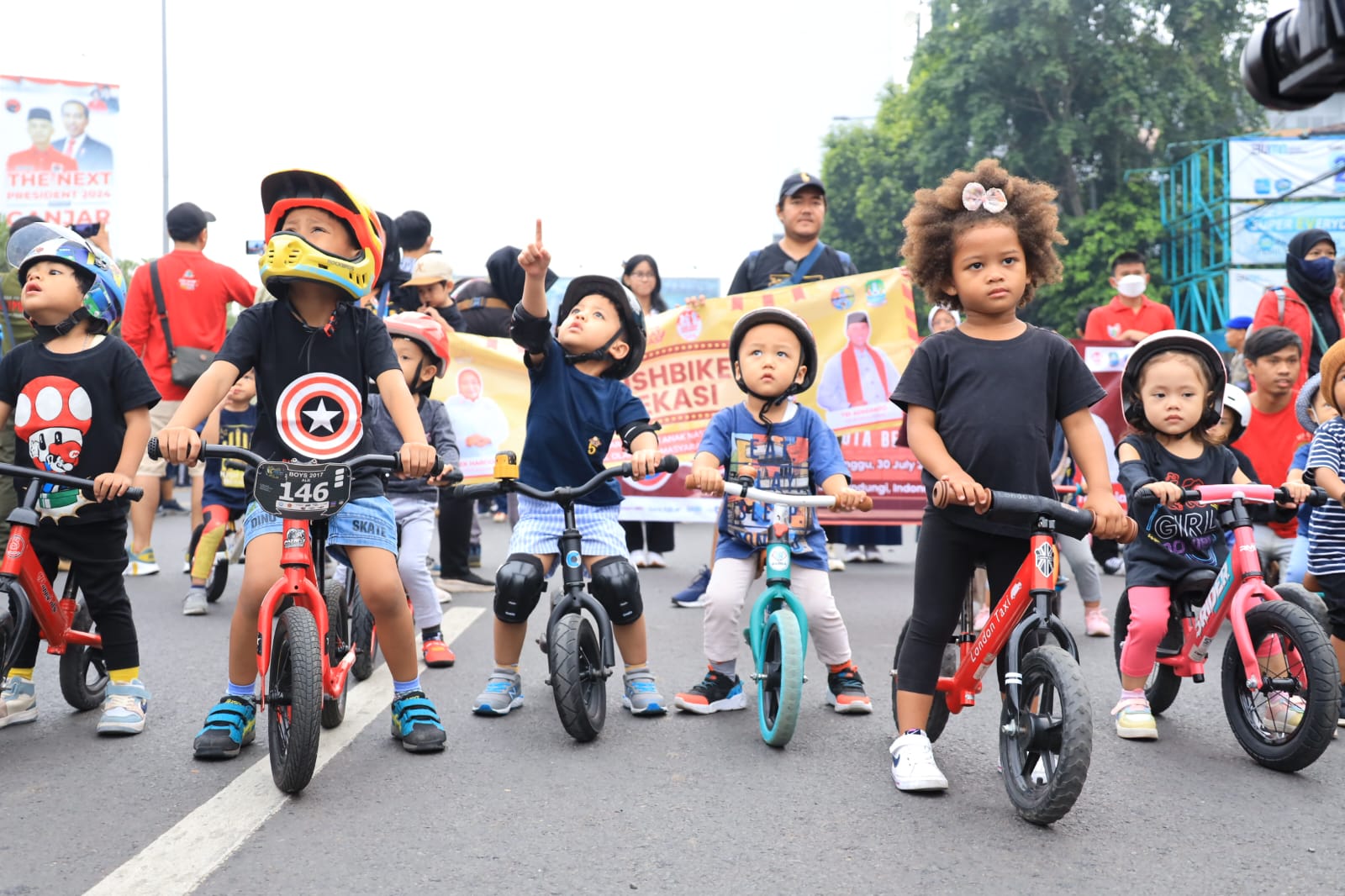 Puncak Peringatan Hari Anak Nasional di Kota Bekasi, Ribuan Anak Padati Area CFD 